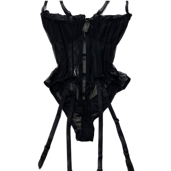 RARE 80S VTG VS ROSE BUSTIER BODYSUIT + GARTER - Picture 8 of 8